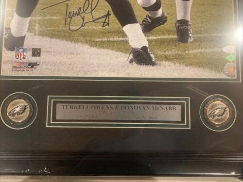טרל הוא הבעלים של Donovan McNabb חתימה כפולה חתומים נשרים 16x20 ממוסגרים JSA - תמונות NFL עם חתימה