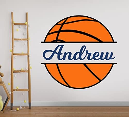 כדורסל קיר מדבקות-מותאם אישית שם מדבקות-קיר מדבקות עבור בני חדר - אישית כדורסל קיר אמנות מדבקה-ילדים שינה קיר תפאורה