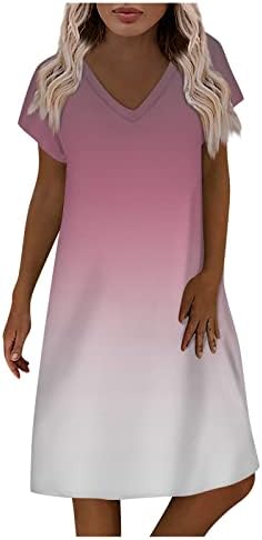 איאסו נשים מנוקדת הדפס מנומר שמלת שרוול קצר עם צווארון קולורבלוק שמלות בכושר רופף שמלת מידי מזדמן מתנדנדת