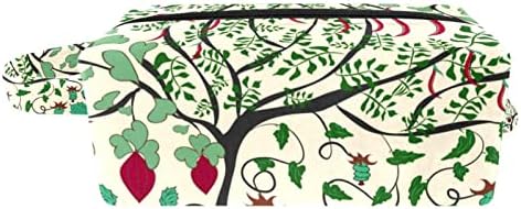 תיקי קוסמטיקה של Tbouobt תיקי איפור לנשים, שקיות טיול איפור קטנות, עץ פרי מופשט אמנות
