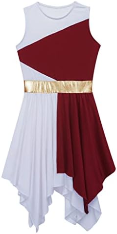 Shinsto ילדים בנות צבע א -סימטרי בלוק ליטורגי לבוש ריקוד שמלת טוניקה כנסיית פולחן לירי לבגדי ריקוד