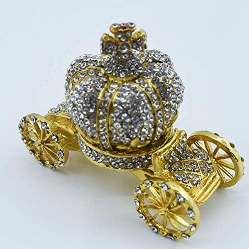 Heeqing AE205 מתנות מתכת קופסת תכשיטים יהלומים קופסת יהלום אירופאי כתר דלעת מתנה מתנה יצירתי ריהוט בית 8 4 7 סמ טבעת שרשרת יפה עדינה