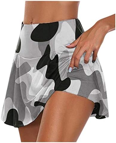 חצאיות של Skorts לנשים במותניים גבוהות עם מותניים קפלים מכנסיים קצרים 2 ב 1 גולף סקורטס חצאיות טניס עם חצאית מיני טניס קצרה