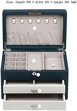 קופסת תכשיטים של GSDNV לשרשרת עגילים מחזיקת טבעת מארגן מארגן תכשיטים קופסאות אחסון קופסאות תכשיטים