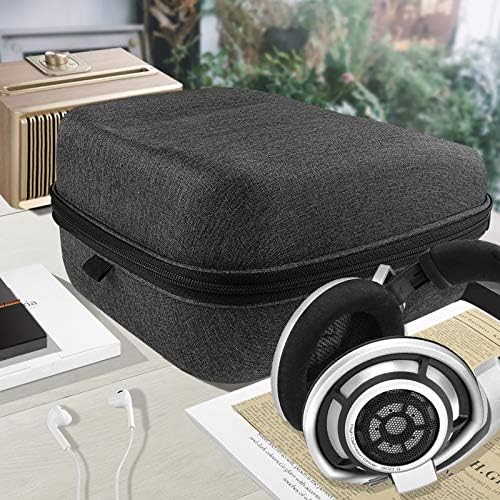 מארז מגן Geekria עבור אוזניות גדולות עם אוזניות, החלפת שקית נשיאת פגז קשה ומגנה עם אחסון כבלים, תואם ל- Sennheiser HD820, HD800