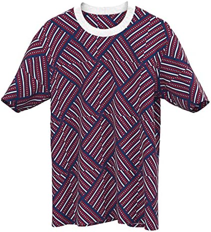 קיץ גברים של שמלת חולצה גברים גרפי טיז מזדמן חולצת טי 3 ד 4 של יולי דגל דפוס בציר חולצות סתיו טיז עבור