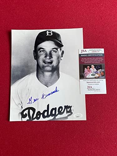 ג'ין הרמנסקי חתימה 8x10 דודג'רס תמונות - תמונות MLB עם חתימה