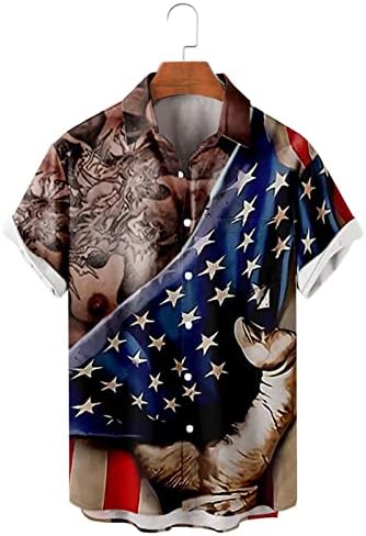 קיץ גדול חולצות לגברים גברים של עצמאות יום דגל 3 ד דיגיטלי הדפסה אישית שלב בגדים