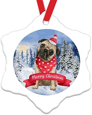 החג שמח מצחיק כלב חג המולד קישוטים לילדים דלמטי כלב חג המולד קישוטי מתנה בצבעי מים חורף שלג כלב חג הווה קרמיקה חג המולד עץ קישוט