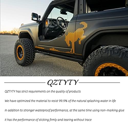 QZtyty 1pair/2 pcs מכונית אוטומטית מדבקת צד גוף מדבקה עצמית רצועת מדבקות אביזרים לקישוט מדבקות לרכבי ברונקו ...