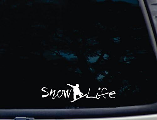 חיי השלג עם סנובורדר תמונה - 8 x 2 Die Cut מדבקות ויניל לחלונות, מכוניות, משאיות, ארגזי כלים, מחשבים ניידים, MacBook - כמעט כל משטח קשה