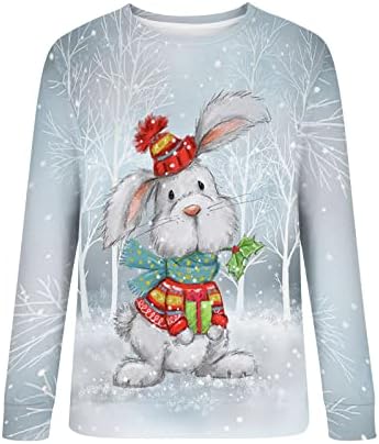 נשים גדול חולצות חג המולד תלבושות עבור החבר הצעיר חברה חמוד איש שלג צבי מזדמן בסוודרים חולצות