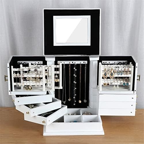 MJWDP תיבת אחסון תכשיטים יצירתיים קיבולת גדולה 360 תכשיטים מארגן אחסון מארגן עגילי מארז מתנה מתנה