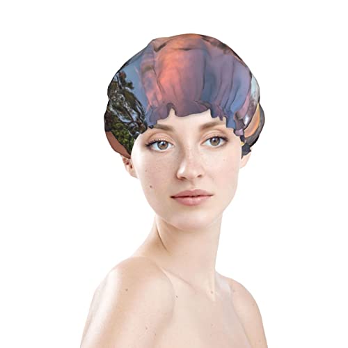 נשים לשימוש חוזר כובע שיער שולי שיער בהוואי שקיעה הפלא שכבות כפול