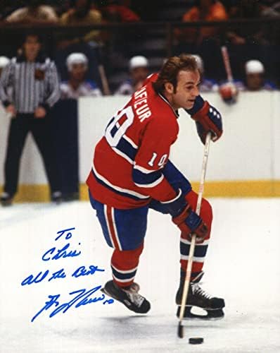 גיא לאפלור יד חתומה 8x10 צילום צבע+COA מונטריאול קנדיינס לכריס - תמונות NHL עם חתימה