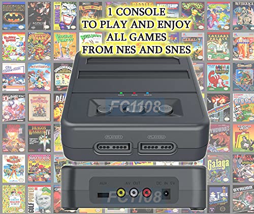 AllaboutAdapters 3-in-1 FC מערכת המשחקים Twin Retro עבור NES + SNES + SFC Classic Game