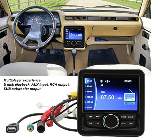 סטריאו רדיו ימי, מקלט מדיה Bluetooth אטום למים RCA פלט אנטי הפרעות לרכבי יאכטות משאיות
