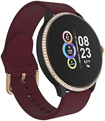 Itech Fusion 2 R Health & Fitness Watch Smart Watch עם דופק 24/7, מד צעדים, צג טמפרטורת גוף, סוללה של 14+ יום, ורוד/סומק ורוד, 500201R-40-C12