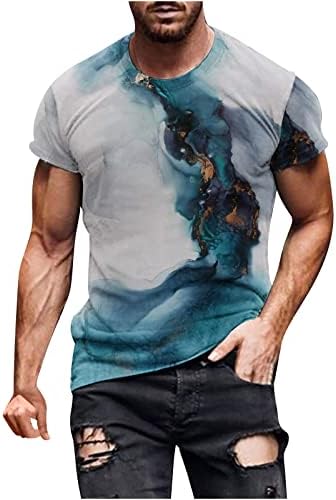 חולצות T לגברים נמר חולצת פנים מודפסת חיה ברוול קצר שרוול קצר חולצות גרפיות מטומטמות