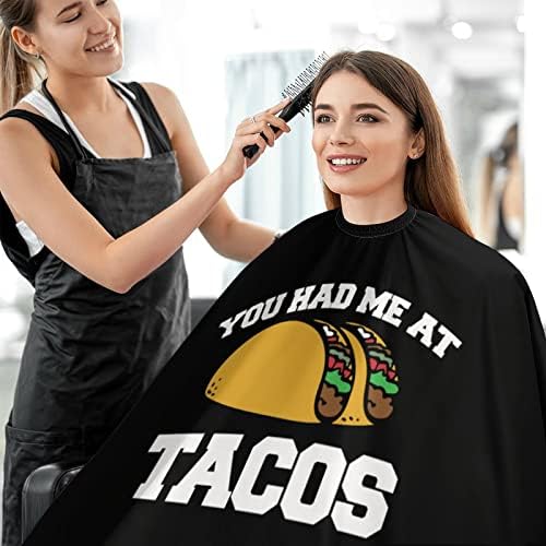 היה לך אותי ב- Tacos Barber שיער חיתוך קייפ תספורת אטומה למים עם סגירה מתכווננת צמדת מספרת צביעה צביעה.