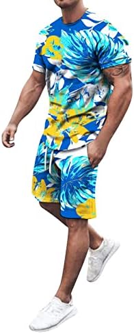 חוף חוף קצר ומודפס של מכנסי קיץ קצרים שרוול שרוול מגדיר חליפות של שני מכנסיים לגברים ומעילים בהתאמה אישית לגברים