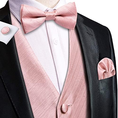 היי-עניבת גברים של 5 יחידות חליפת אפוד עניבת מראש / עצמי עניבת פרפר סט משי חזיית עניבה כיס כיכר חפתים מתנות חתונה פורמליות
