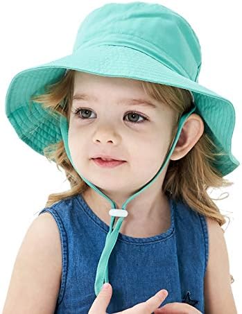 תינוק שמש כובע פעוט קיץ 50 + שמש הגנת תינוק ילד כובעי חוף כובעי רחב ברים דלי עבור תינוקת מתכוונן ילד כובע