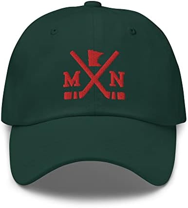מקלות הוקי מינסוטה רטרו MN כובע בייסבול אבא כובע
